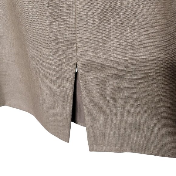 William Pearson New with Tags Vintage 2 Piece Taupe Linen Suit Blazer Skirt 14 - Picture 7 of 11
